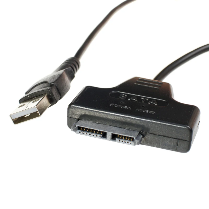 Hot selling Laptop USB 2.0 to 7+6 13Pin Slimline Slim SATA CD/DVD Optical Drive Adapter Cable