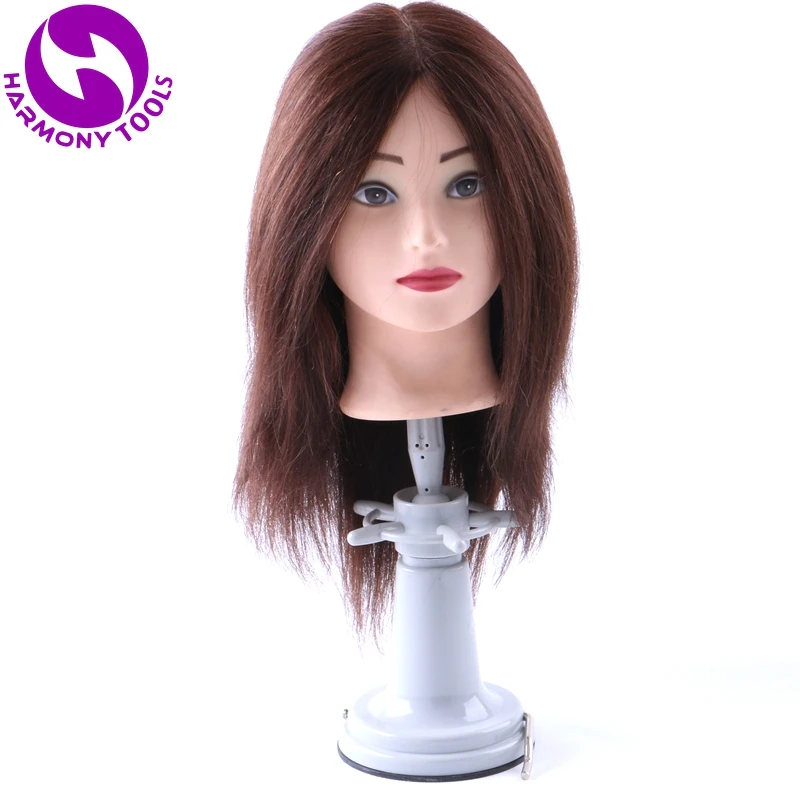 HARMONY 20 Pieces Beige or Black Plastic Metal Training Mannequin Heads Holder Table Clamp for Home & Salon Use