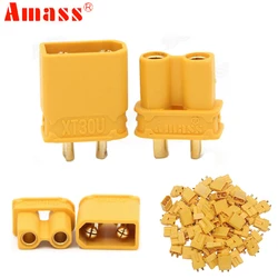 100pcs/lot  Amass XT30U 2mm Antiskid Plug Connector Male+Female 2mm Golden Connector / Plug  Upgrade XT30 ( 50 Pair )