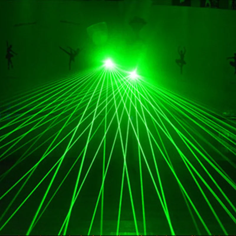 

Green Red Laser Glove With 4pcs 532nm 80mW LED Light Dancing Stage Luminous palm lights Gloves For DJ Club KTV Show Gloves