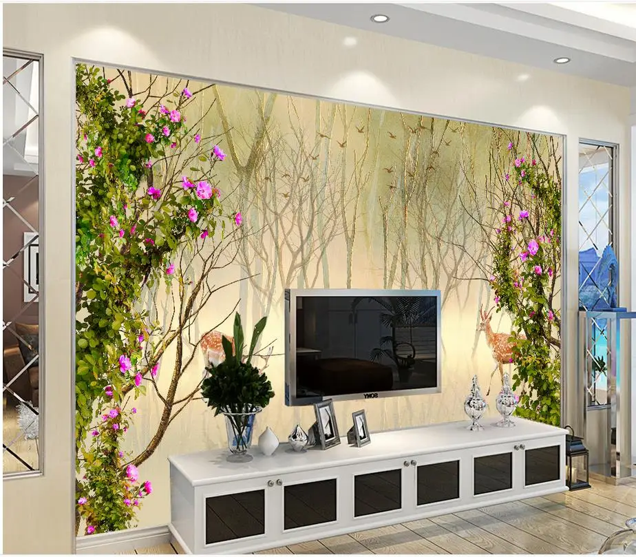 

custom 3d wallpaper Europe and the United States simple pastoral murals backdrop custom 3d photo wallpaper mural 3d wallpaper