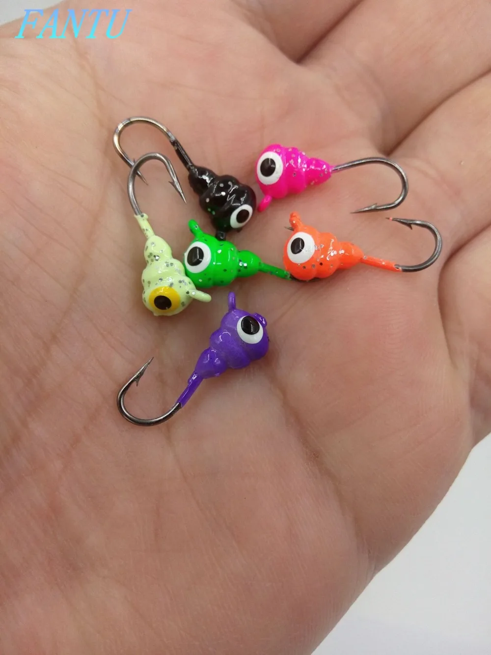 FANTU Ice Fishing Jig Hooks Ant Egg Shape Lead Fish Hook Artificial Fishing Lure For Winter