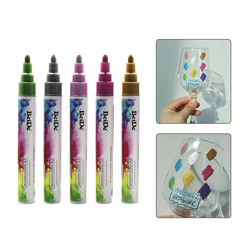 metallic liquid chalk marker pen chalkboard water-based non-toxic 6mm