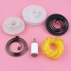 Recoil Starter Pulley Spring Fuel Filter Line Hose Kit For Husqvarna 128LD 128C 128CD 128R Grass Trimmer Brush Cutter Spare Part