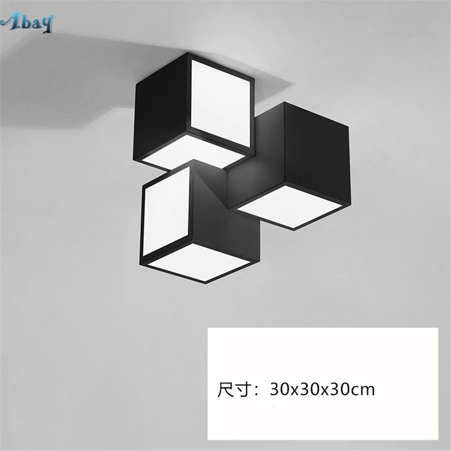 Nordic Creative Stacked Blocks Shapes Ceiling Lights for Living Room Bedroom Study Indoor Lighting Kitchen Modern Design Lamp