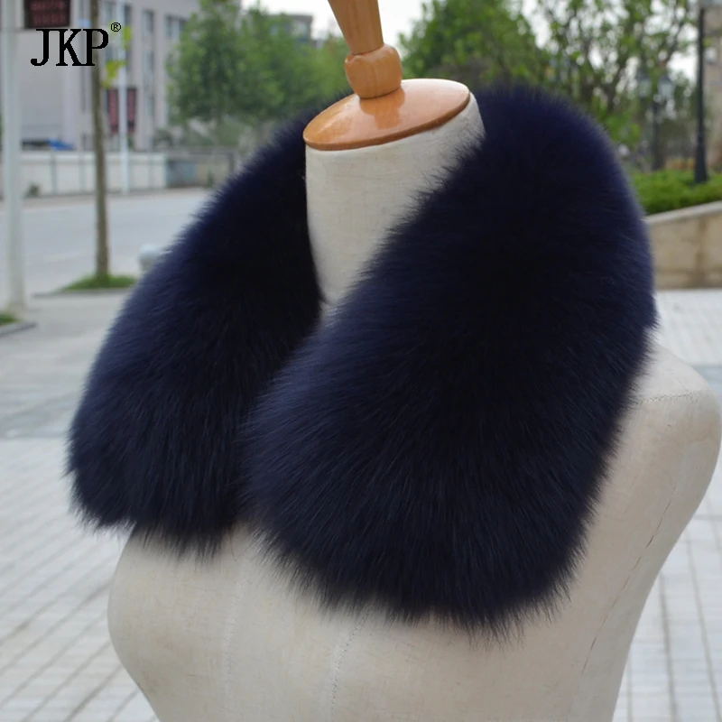 100% Real Fox Fur Scarf fashion Women real Fox Fur Collar Scarf Genuine Natural Fox Fur Multicolor Scarves Collar Warmer Jacket