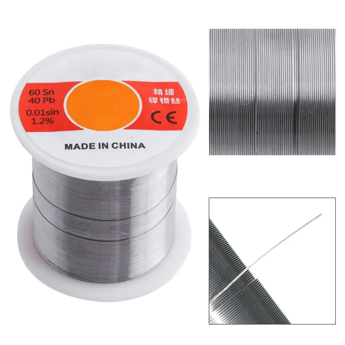 

1pc 0.5mm Tin Lead Flux 1.2% 60/40 Rosin Core Solder Soldering Welding Wire Silver
