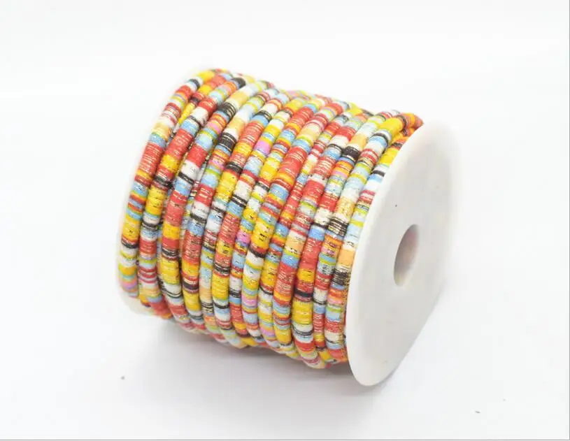 2meters 6mm Bohemia Fabric Cotton Cord Rope String with Glitter Golden Wire For Necklaces Bracelets DIY Jewelry Making Z938