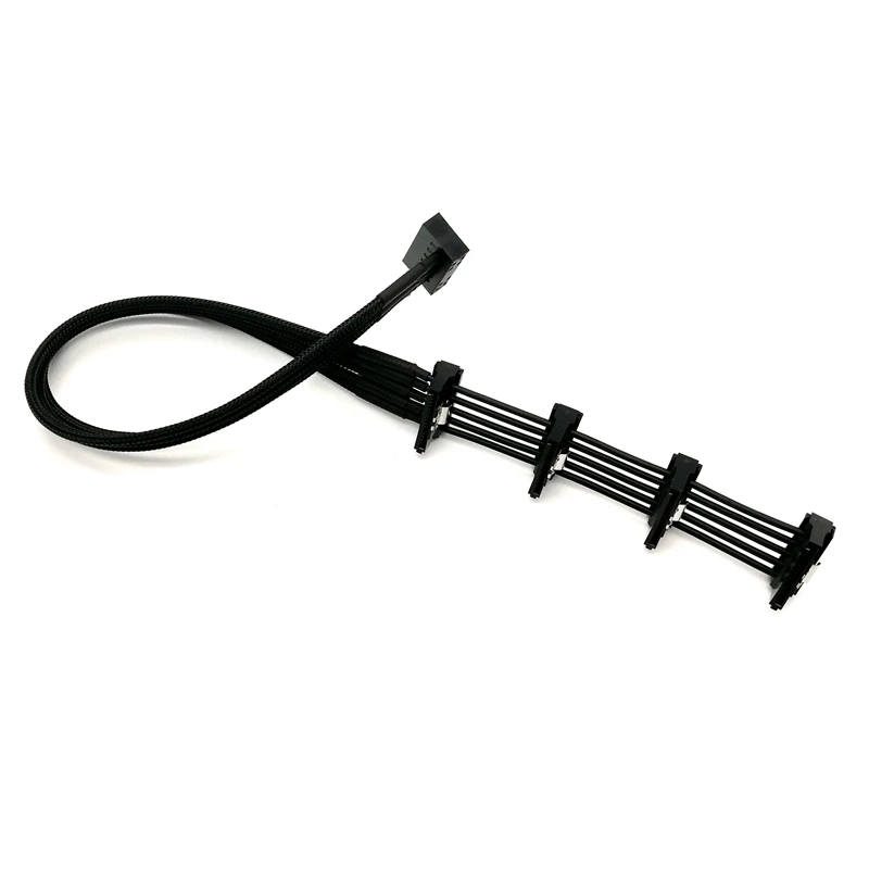 

Angitu HDD SATA 15Pin Male to 4x Female With Latch Power Extension Cable Sata Male to Female Power Adapter