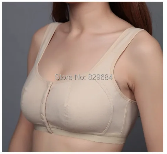 Push up Women bra Front button single-bra underwear cotton wireless bralette Big Bust 36 38 40 42 44 B C D cup soft lingerie C3-