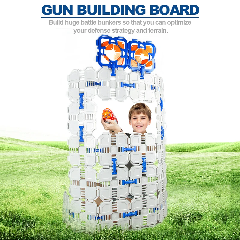 

Midi Outdoor Toy Building Blocks Gun Building Board for Nerf Bullets Battle Bunkers & Target Practice Set for Nerf War