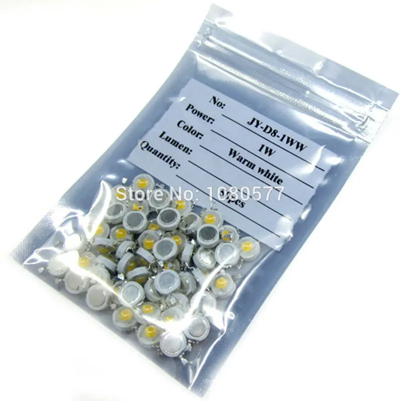 50pcs LED 1w 3w High Power LED Chip, RGB Red Green Blue Yellow Cold White Nature White Warm White Light Source