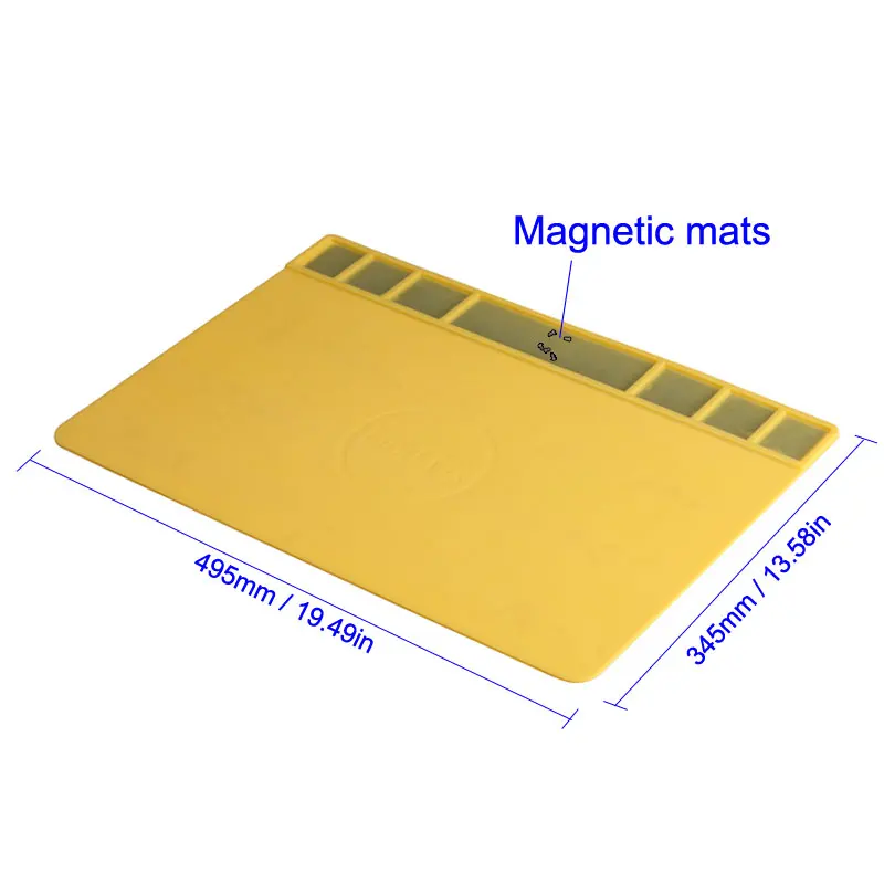 Large Size Heat-resistant Silicone Pad Magnetic Soldering Mats Maintenance Platform Heat Gun BGA Soldering Repair Tools