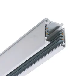 Riel de pista de aluminio de circuito trifásico de 1 M y 4 cables para sistemas de iluminación de foco LED, Riel de luz puntual de 1 metro