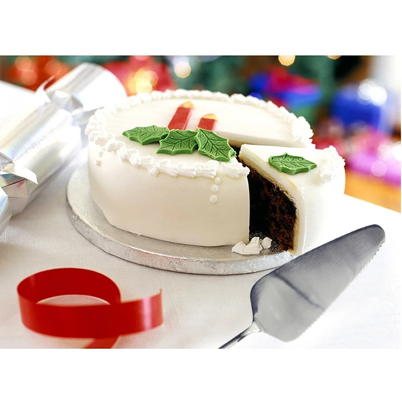 WALFOS Stainless Steel Serrated Edge Cake Server Blade Cutter Pie Pizza Cake Cutter Shovel Kitchen Baking Pastry Spatulas