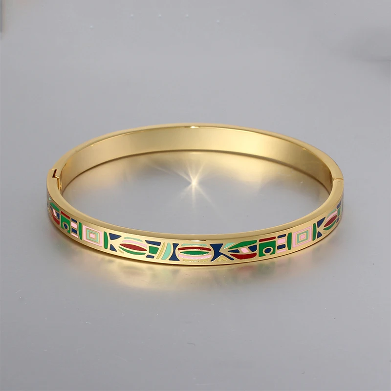 Art  Green Jewelry Adjustable Open Bracelets & Bangles  For Women  Cloisonne Wholesale