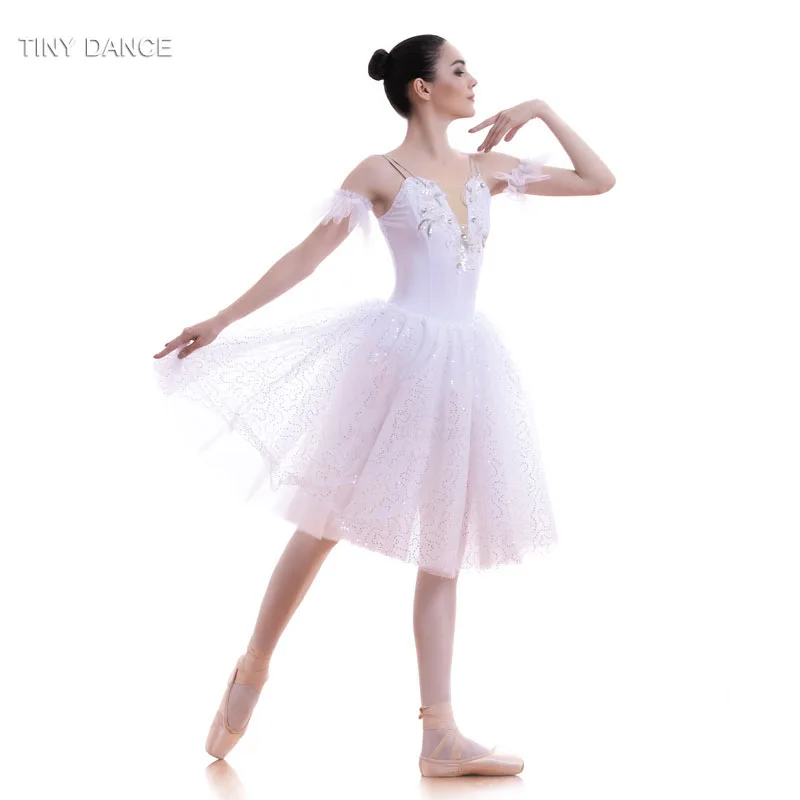 

New Arrival of Adult Girls Swan White Ballet Dance Tutu Leotard Dress Performance Costume Romantic Tutus Ballerina Costume 18712