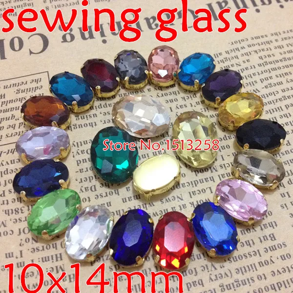 

Mix Colors Sew On Crystal 225pcs/Tray 10x14mm Oval Fancy Stone With Gold Metal Claw Setting For Jewelry,Dress,clothes making