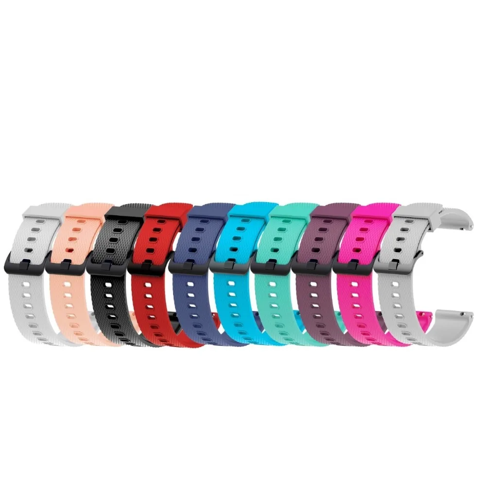 FIFATA 20MM Colorful Replacement Soft Silicone Strap For Garmin Vivoactive3 Wristband For Amazfit GTS/GTR 42MM/Bip Smart Band