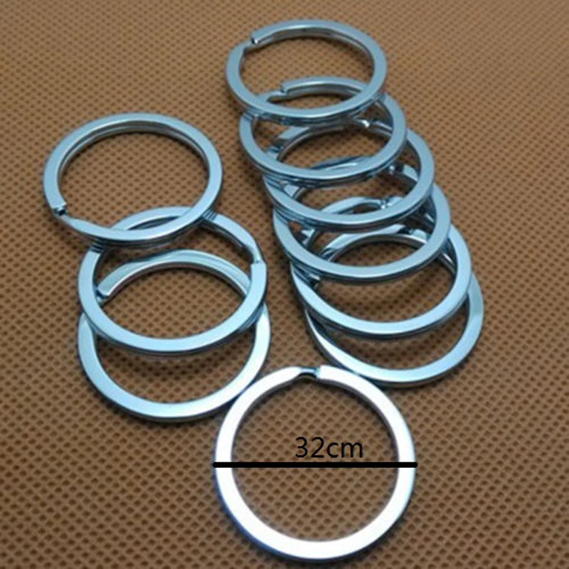 10Pcs/Lot 32mm New Metal Key Holder Split Rings Unisex Key Ring Keychain Keyfob Accessories Car Key Rings