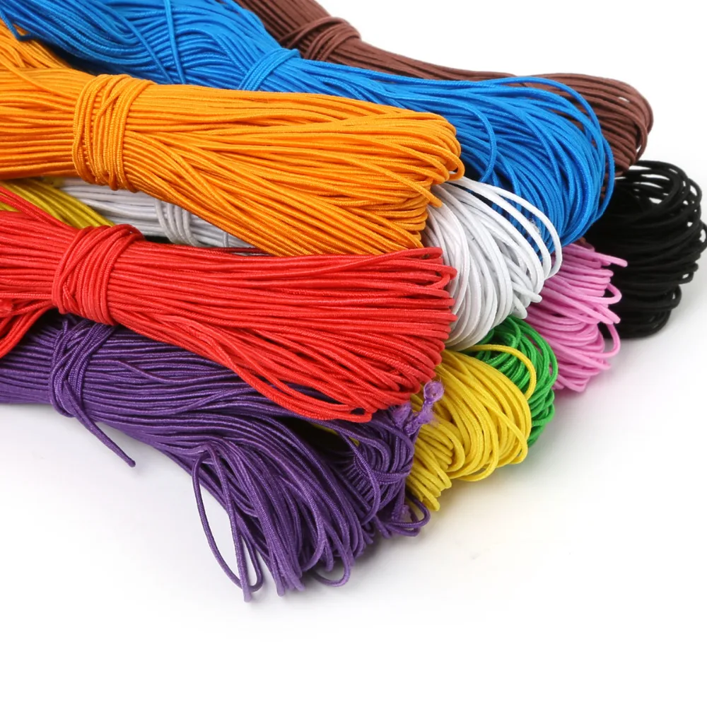 50meters 1MM Beading elastic Stretch Cord Beads String Strap Rope Bead jewely findings For DIY fashion Bracelet Necklace Crafts