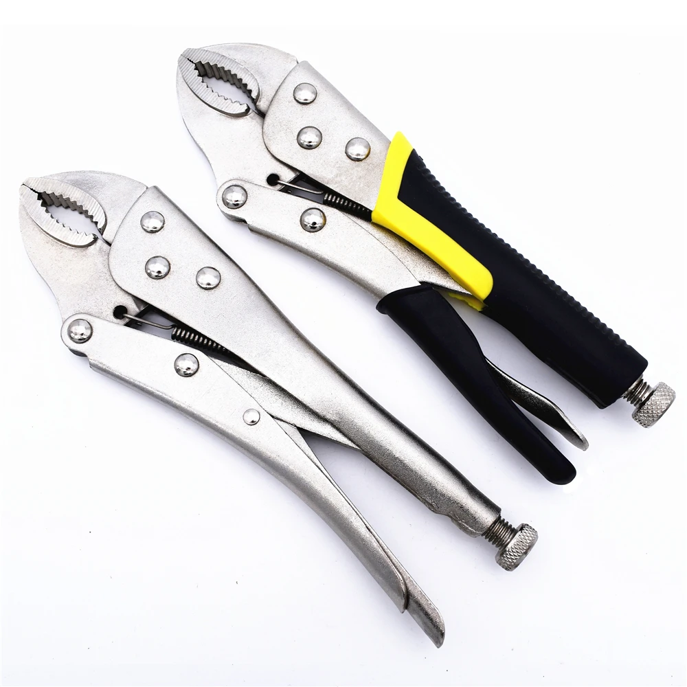 220mm/10inches Locking Pliers Gourd Mouth Straight Jaw Lock Mole Plier Carbon Steel Wear Resistant Vise Grip Clamping Hand Tools