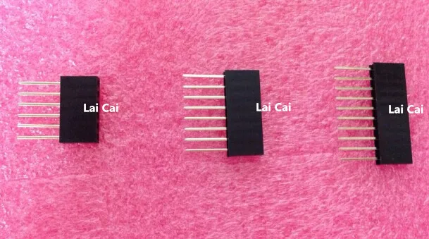 FREE SHIPPING 60PCS 2.54MM 6Pin 8Pin 10Pin 10MM Long Needle Female Pin Header Strip Stackable Header