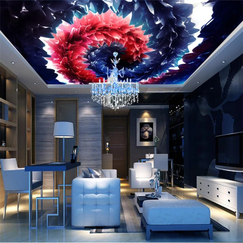 wellyu Abstract rotation curve radiant fashion ceiling zenith mural custom large mural environmental wallpaper mural