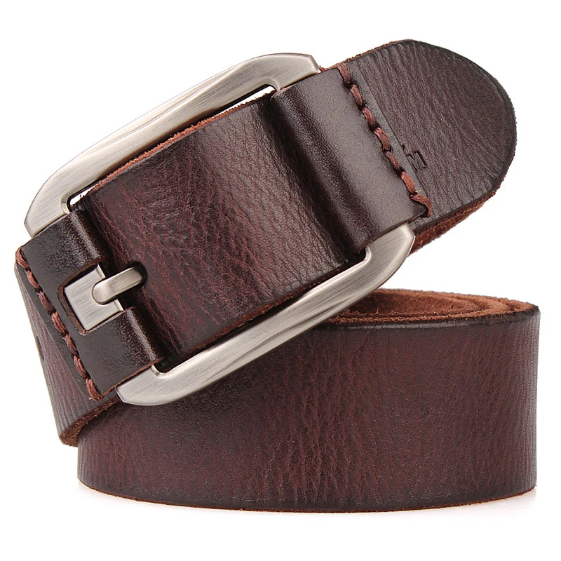 men designer summer belt for shorts high quality luxury  cowhide grain genuine leather vintage wide long soft basque belt