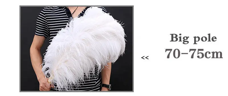 Großhandel 10 Teile/los Natürliche Weiß Straußen Federn Für Handwerk 15-75CM Karneval Kostüme Party Hause Hochzeit Dekorationen Plumes – Detail 7