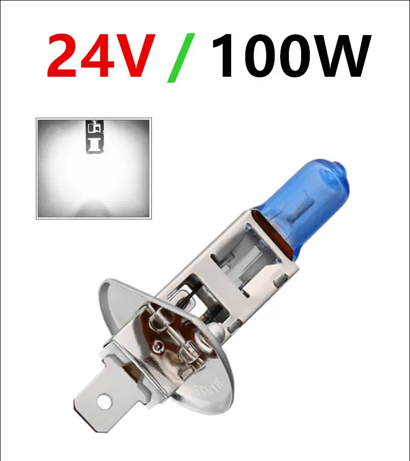 H1 H3 H4 H7 100W 24V Super Bright White Led car light halogen bulb Styling HeadLight Lamp Fog Lights auto