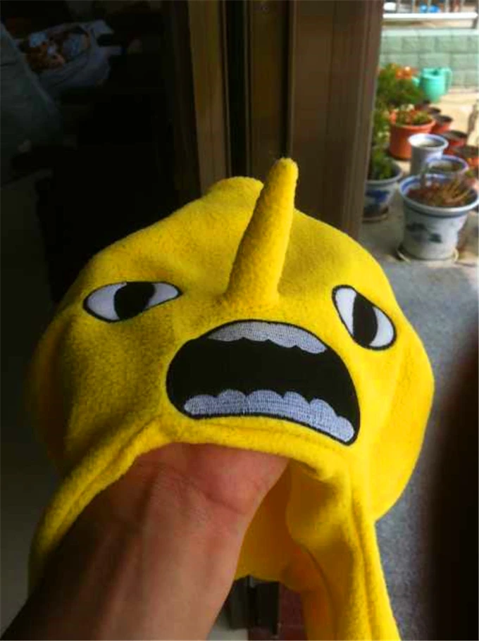 Przygoda Finn Jack Fionna Earl of Lemongrab Hat runo miękki pluszowy Halloween czapka Cosplay czapka cytrynowa czapka czapka czapka z postacią