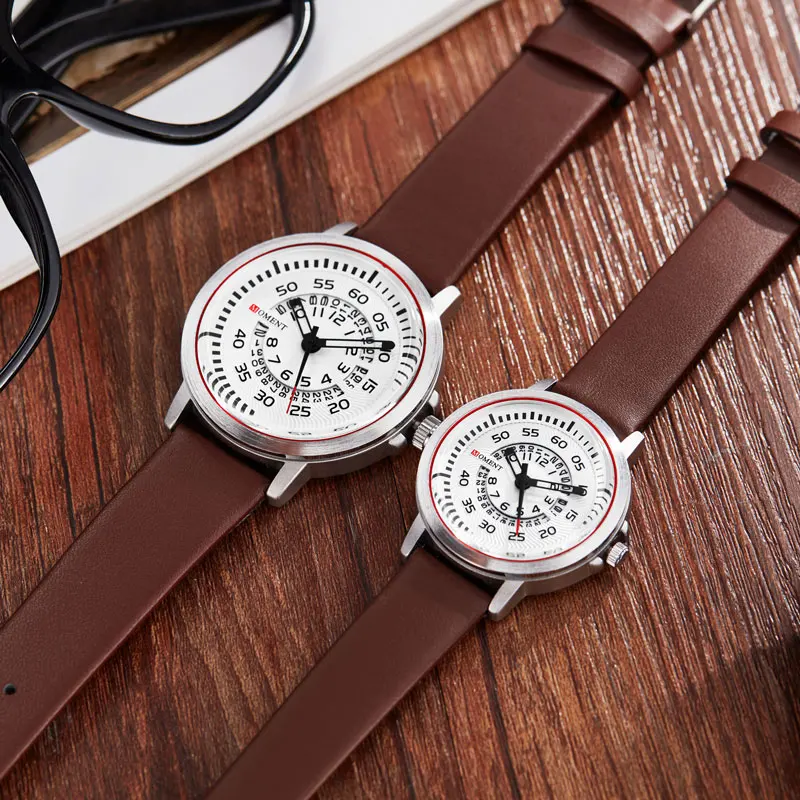 Montre de Couple pour amoureux de la mode, cadran numérique unique, montre-bracelet Simple pour hommes et femmes, montre à Quartz