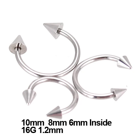 

90pcs free shipping stainless steel Nostril Nose Ring Mixed sizes Spike Horseshoe Circular 16g