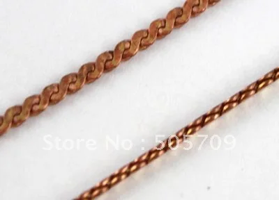 Whole Sales 30 Meters twisted S shape copper chain 2x1mm #20579