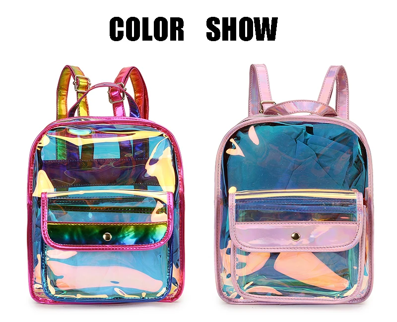 High Quality Hologram Women Backpacks PVC Laser School Backpacks For Teenagers Girls Travel Shoulder Bag Waterproof School bag