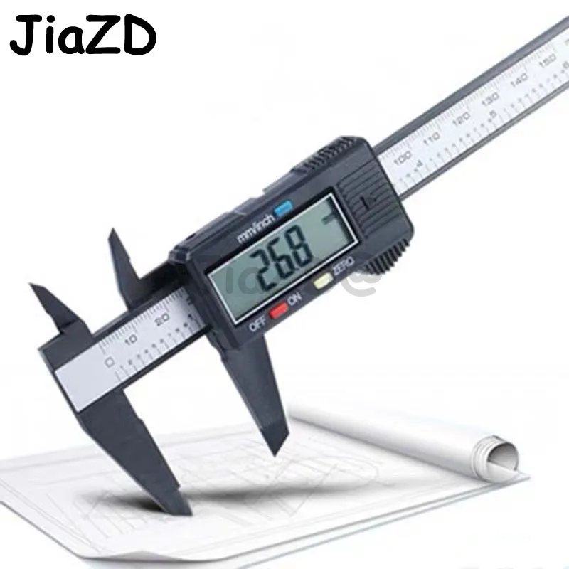 6inch 150 mm Accurate Digital Display Electronic Vernier Caliper Carbon Fiber Micrometer Measuring Tool Device Drop Shipping