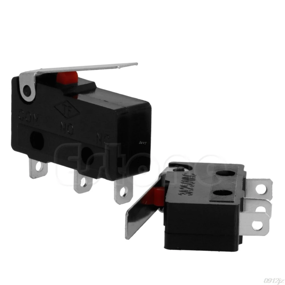 2PCS 3A AC C+NO+NC Micro Limit Sensor Switch Roller Arm Lever Subminiature #319