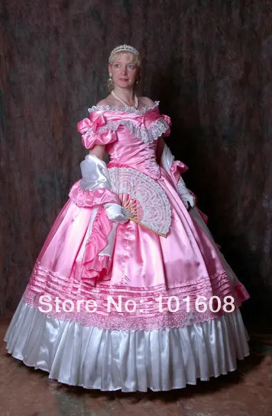 1860S Victorian Corset Gothic/Civil War Southern Belle Ball Gown Dress Halloween dresses  US 4-16 V-1189