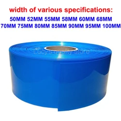 1m Pvc heat shrinkable tube 18650 lithium battery pack flame retardant insulation sleeve blue environmental heat shrinkable film