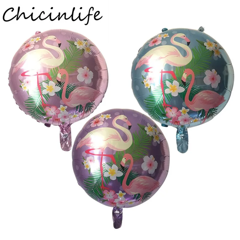 5Pcs 18inch Flamingo Foil Balloons Kids Adult Happy Birthday Party Baby Shower Hawaiian Tropical Party Wedding Decor Supplies