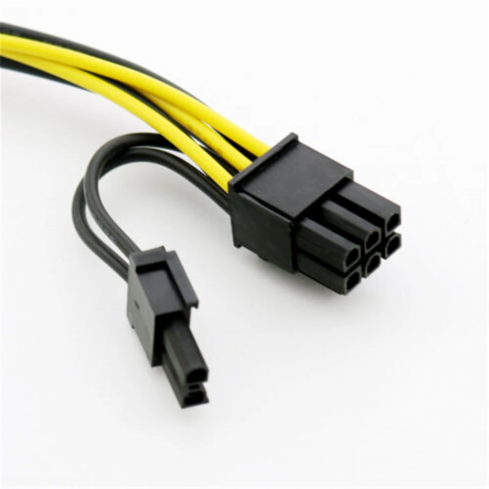 1 قطعة PCI-e 6 دبوس إلى 6 + 2 دبوس 8-دبوس محول الطاقة موصل كابل PCI-E PCI اكسبرس الحبل 22 سنتيمتر