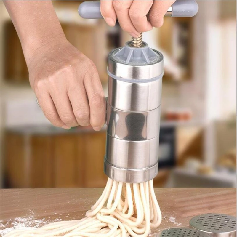 Hướng Dẫn Sử Dụng Báo Chí Làm Bún Và Mì Ống Dụng Cụ Inox Cầm Tay Máy Làm Mì Cho Dụng Cụ Nhà Bếp Với 5 Lưỡi Dao Dễ Dàng Hoạt Động