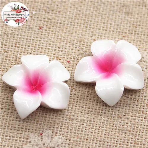 20pcs 16mm Mixed Color flower Plumeria rubra resin flatback cabochon DIY jewelry/phone decoration