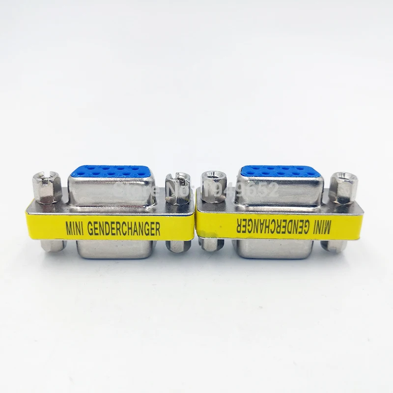 DB9 MINI GENDER CHANGER RS232 data cable connector convert plug VGA Plug connector 9pin port socket