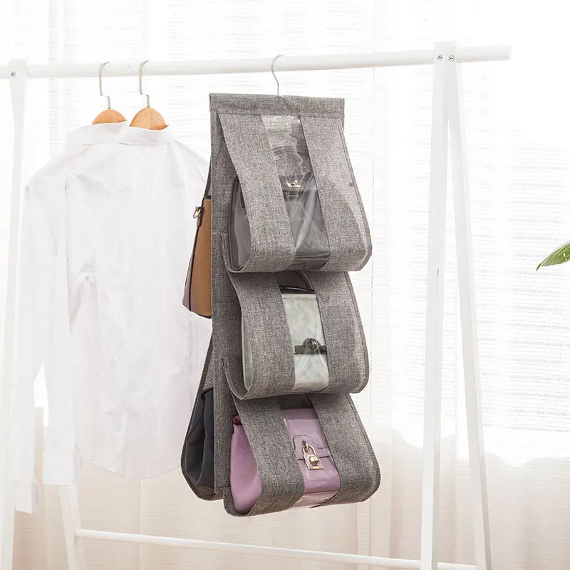 Practical Wardrobe Hanging Organizer Women's Shoulder Bags Storage Bag Anti Dust Backpack Protection Cover Cloakroom Hanging Bag