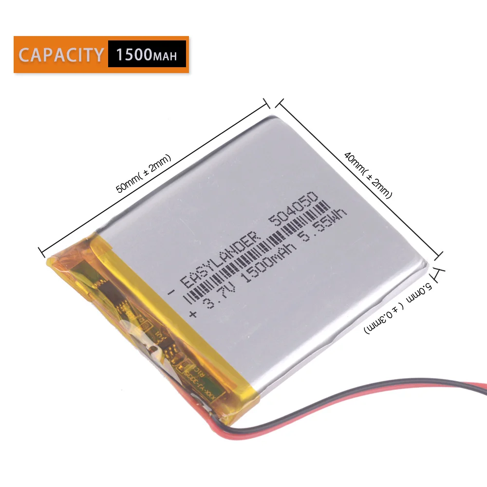 3.7V 1500mAh 504050 akumulatory litowo-jonowo-polimerowe bateria zastępcza nawigator 484251 504252