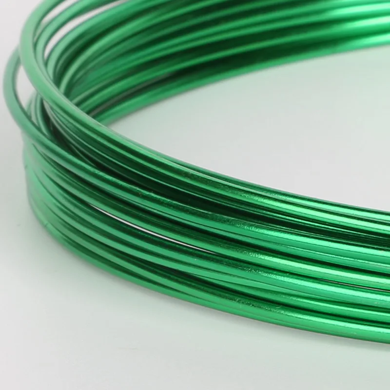 New Arrvial 1.5mm 5m 15 gauge Multicolor Round Aluminum Wire Soft Metal Floristry Wire For DIY Jewelry Findings & Craft Making