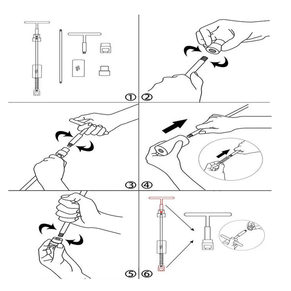 Verveloos Dent Repair Tool Auto Body Hagel Puller T Bar Side Hamer Dent Removal Tool Puller Lijm Tap Dpr Gereedschap y7