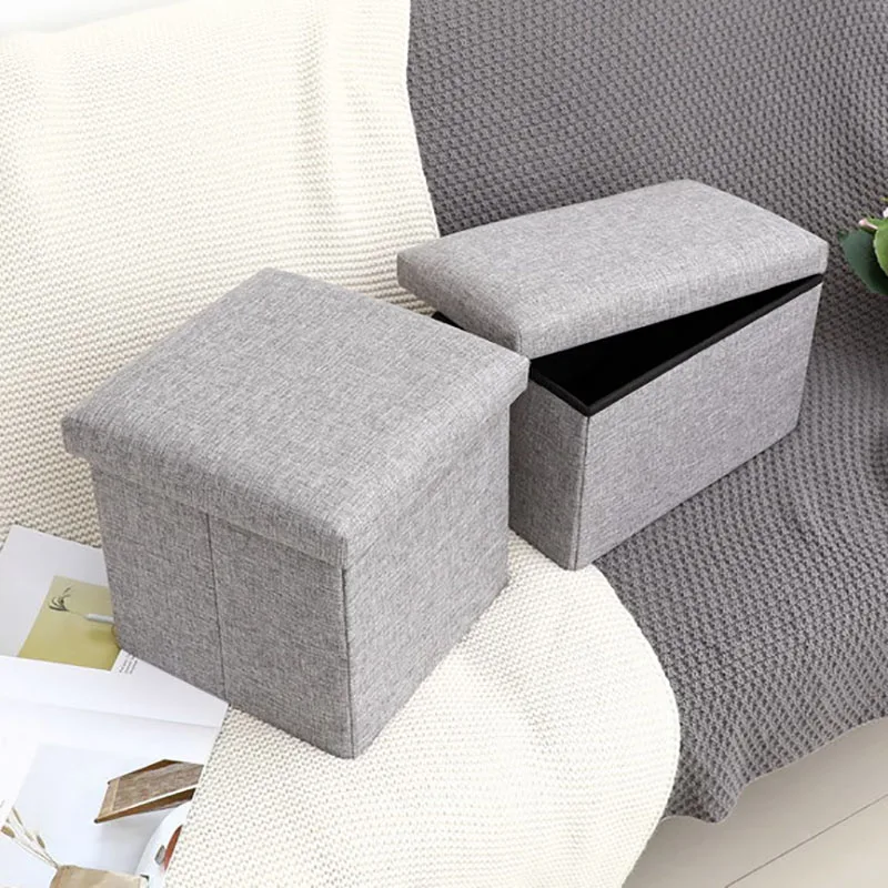 ottoman slipcover Free shipping imitation line stool bench with storage space  ottoman  children toy foldable bookcase footrest